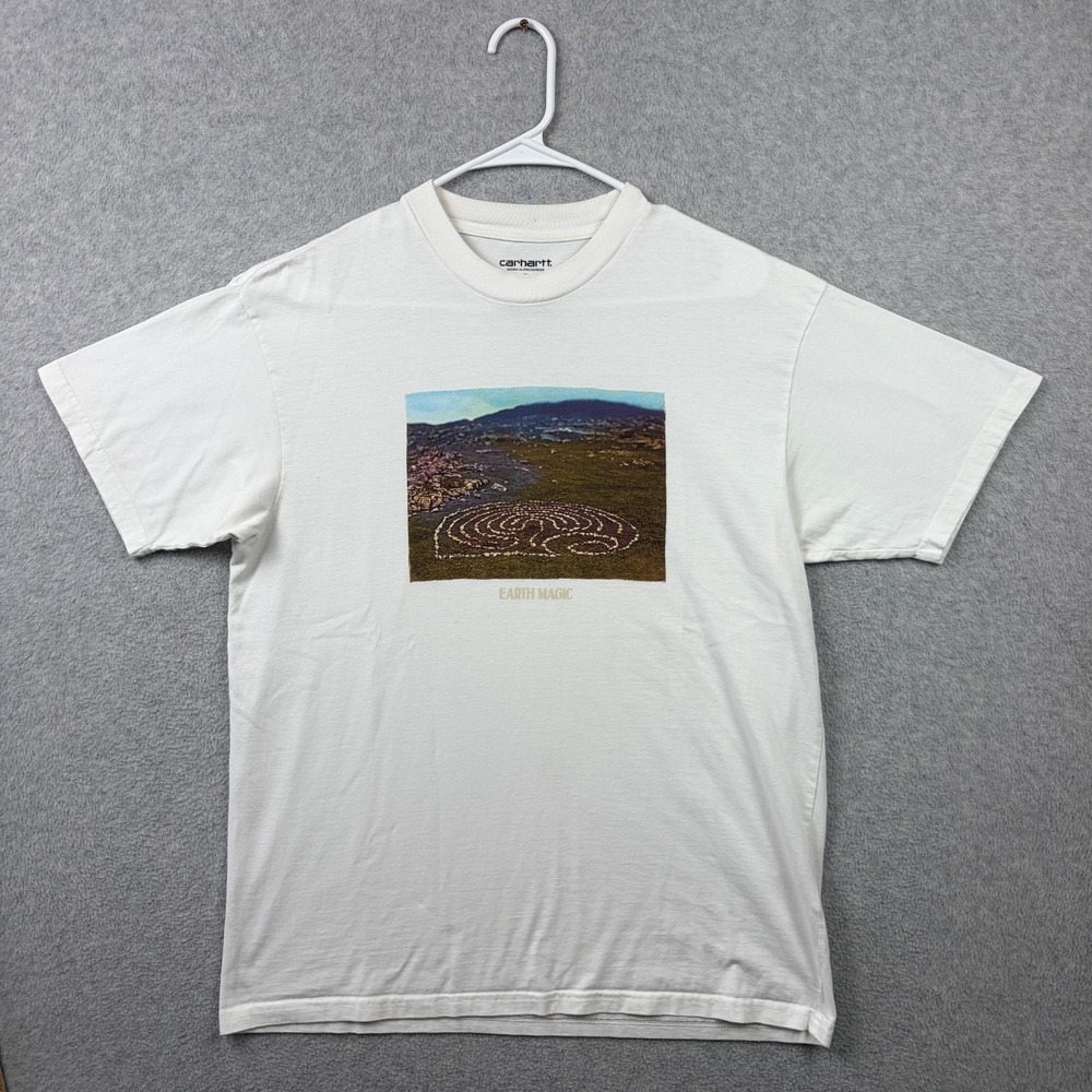 Carhartt WIP T Shirt Mens Small White Earth Magic Organic Cotton Graphic Tee